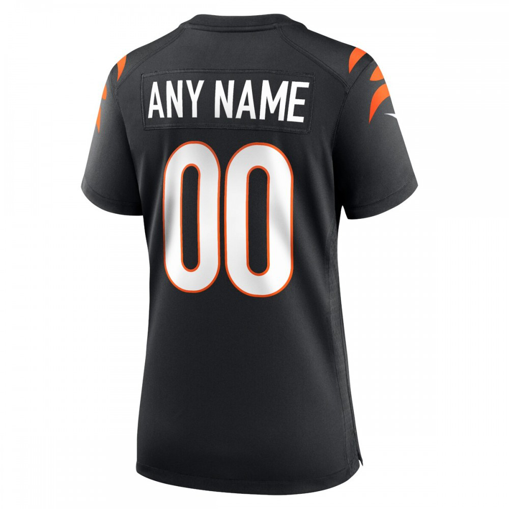Cincinnati Bengals Nike Women's Game Custom Jersey - Black-GridironStore